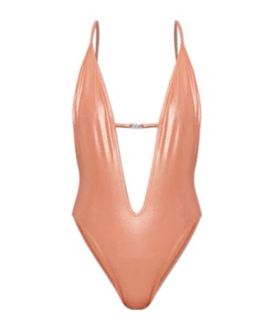Diesel Spaghetti-strap One-piece Swimsuit In Pink