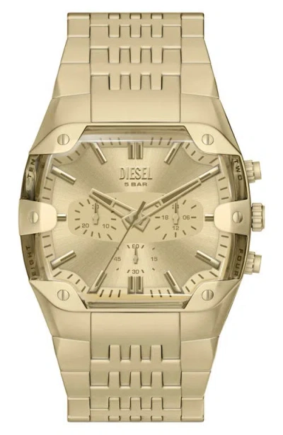 Diesel ® Spiked Cushion Bracelet Watch In Gold