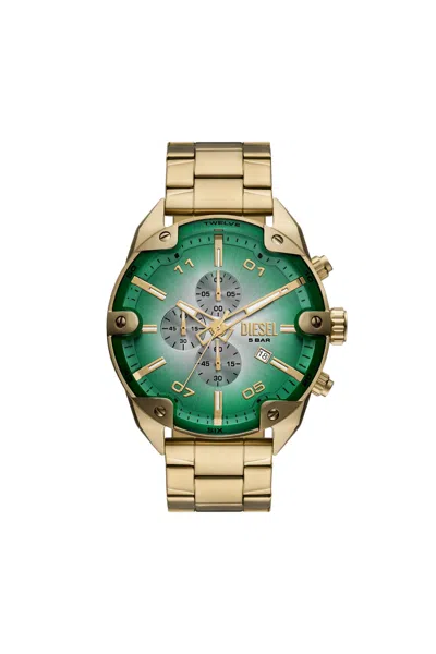Diesel Spiked Stainless Steel Watch In Green