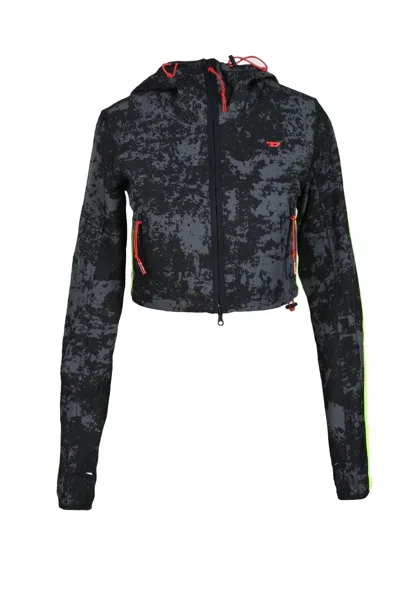 Diesel Sport Technical Coat - Black/grey