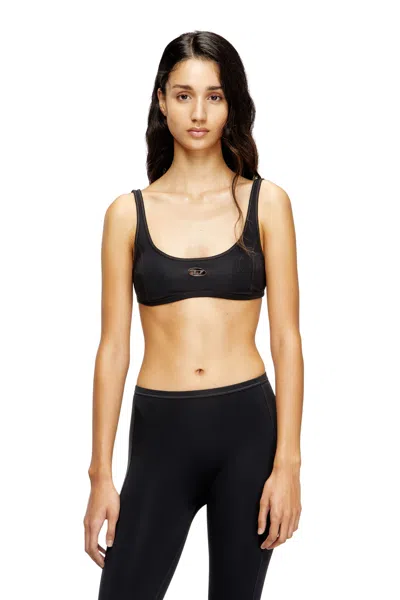 DIESEL SPORTS BRA WITH CUT-OUT LOGO