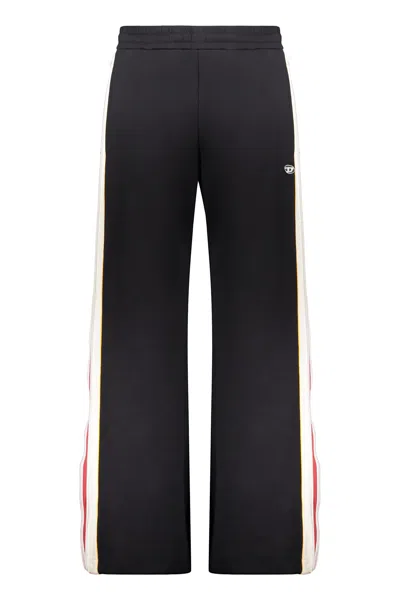 Diesel Sports Pants With Side Zip In Black