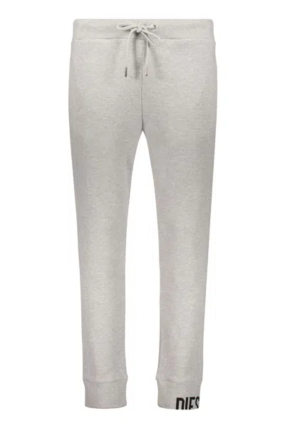 Diesel Sporty Pants With Drawstring At The Waist In Gray