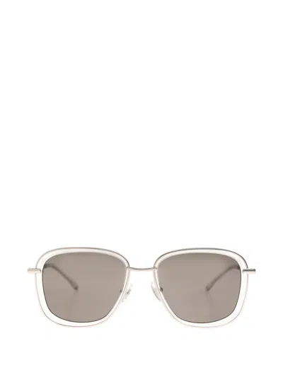 Diesel Square Frame Sunglasses In Silver