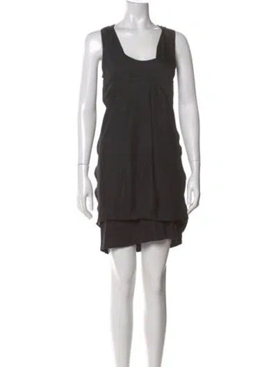 Pre-owned Diesel Square Neckline Mini Dress In Gray
