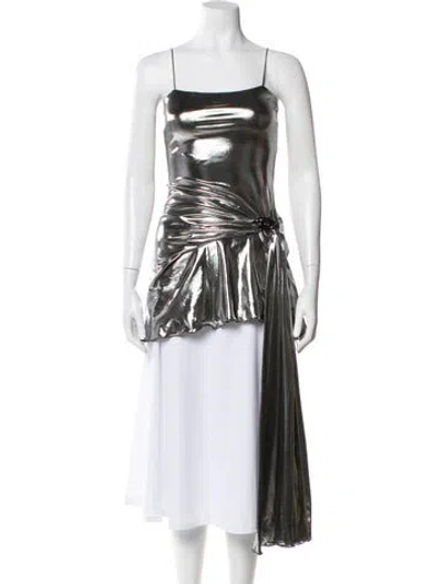 Pre-owned Diesel Square Neckline Sleeveless Top In Multi