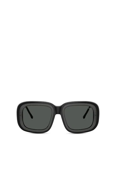 Diesel Square Sunglasses In Black