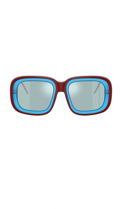 Diesel Square Sunglasses In Blue