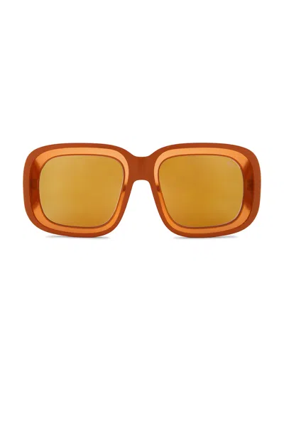 Diesel Square Sunglasses In Orange