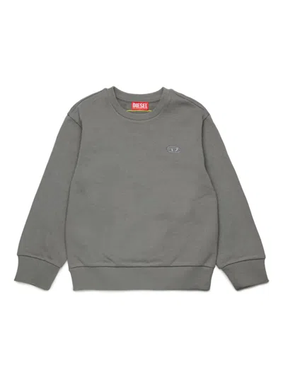 Diesel Kids' Srobmegovald Over Sweatshirt In Grey