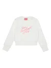 Diesel Sscript Cotton Sweatshirt In White