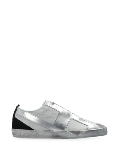 Diesel S-slante-d Low Sneakers In Silver