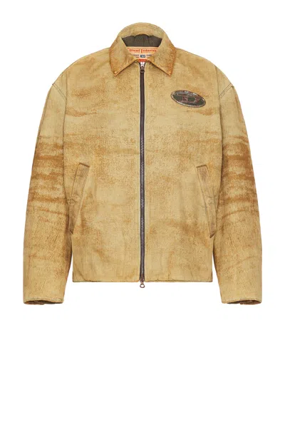Diesel Stack Denim Jacket In Brown