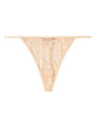 Diesel Stacy-utlt Lace Thongs In Neutral