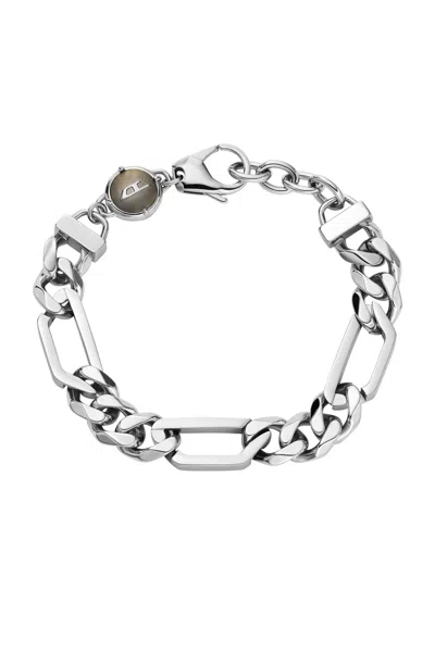 Diesel Bracciale A Catena In Acciaio Inossidabile In Argento