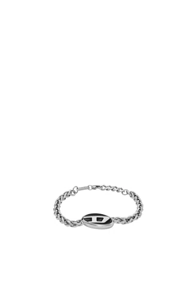 Diesel Bracciale A Catena In Acciaio Inossidabile In Silver