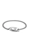 Diesel Stainless Steel Chain Bracelet In Silver