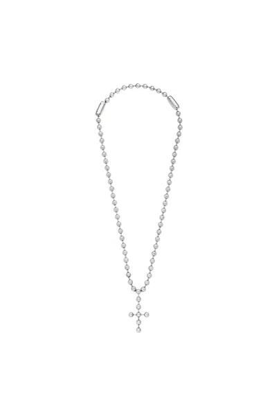 Diesel Stainless Steel Chain Necklace In Silver