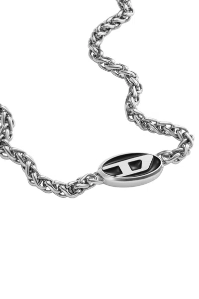 Diesel Collana A Catena In Acciaio Inossidabile In Silver