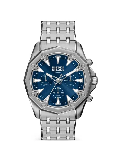 Diesel Stainless Steel Chronograph 46mm Watch In Metallic