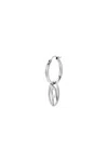 Diesel Stainless Steel Hoop Earring In Silver