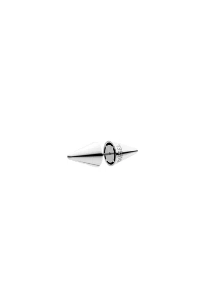 Diesel Stainless Steel Spike Stud Earring In Metallic