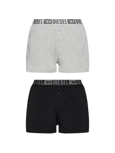 Diesel Starkie-d-core Two Pack Logo-waistband Boxer Shorts In Multi