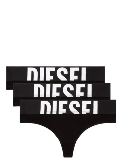 Diesel Stars Thong (pack Of Three) In 黑色