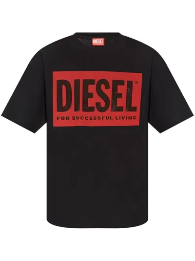 DIESEL DIESEL STATEMENT GRAPHIC T-SHIRT WITH BOLD BRANDING AND RELAXED FIT