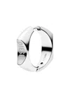Diesel Steel Logo Hoop Earrings In Metallic