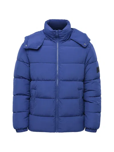 Diesel Step-out Hooded Padded Jacket In Blue