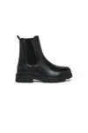 Diesel D-hammer Elastic Leather Boots In Black