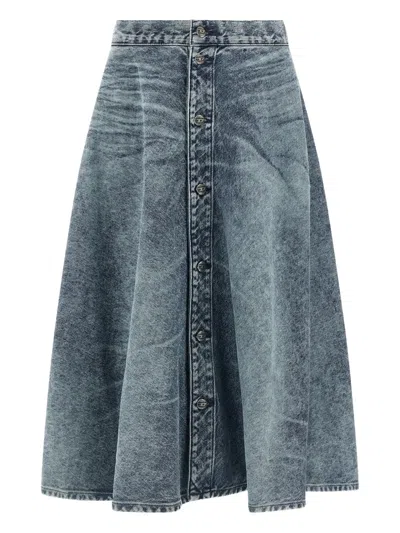 DIESEL STONE-WASHED DENIM SKIRT