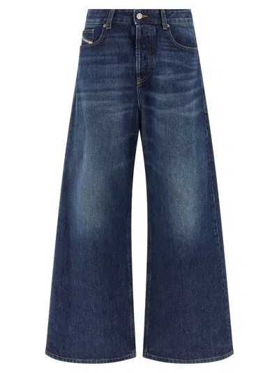Diesel Stone-washed Cotton Denim Jeans In Blue