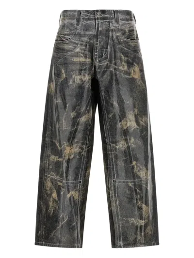 DIESEL STONEWASHED SILICONE-CAST JEANS