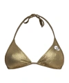 Diesel Lady Logo Triangle Bikini Top In Green