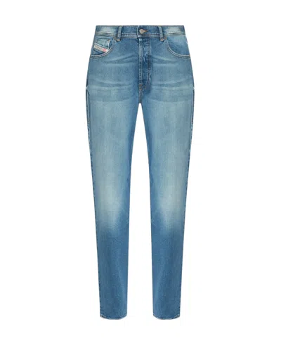 Diesel Straight Denim Trousers In Blue