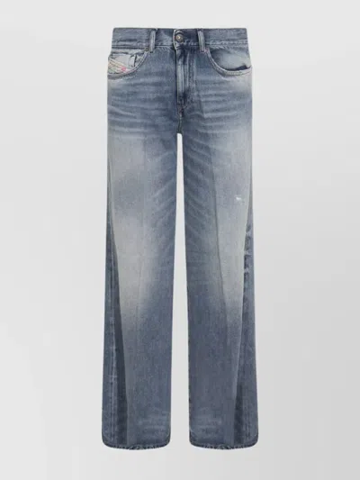 Diesel Straight Fit Trousers Belt Loops In Blue