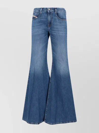 DIESEL STRAIGHT FLARED TROUSERS BELT LOOPS