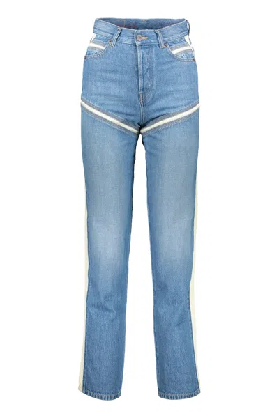 Diesel Straight Jeans High Waist In Blue