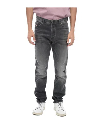 Diesel Straight Jeans Pants In Black