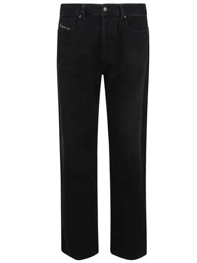 Diesel Straight-leg Black Pants In Azul