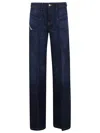 Diesel Straight-leg Dark Wash Jeans In Blue