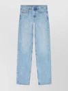 Diesel Straight Leg Denim Trousers Featuring Whiskering