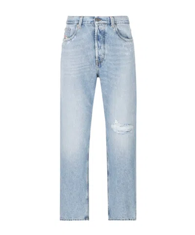 DIESEL DIESEL STRAIGHT-LEG DISTRESSED JEANS