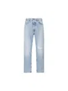 Diesel Straight-leg Ripped Jeans In Denim