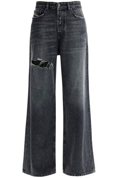 Diesel Straight Leg Jeans In Grey