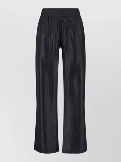 Diesel Mid-rise Black Pants With Adjustable Waist And Subtle Logo