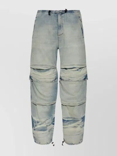 Diesel Straight Trousers Adjustable Cuffs In Multi