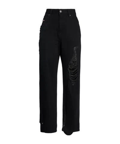Diesel Straight-leg Jeans In Black